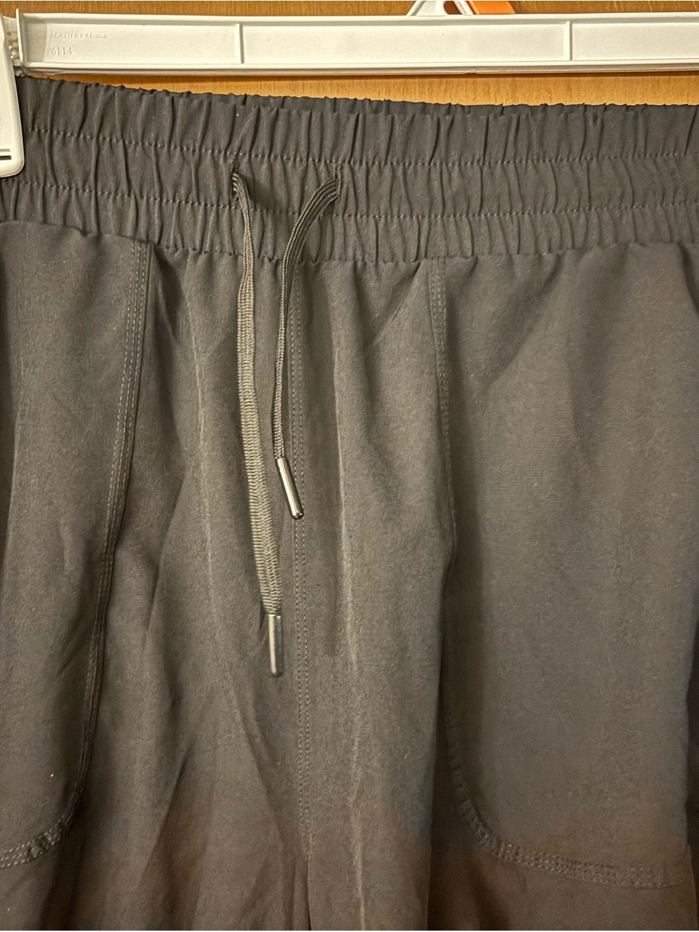Women’s Black Drawstring Ruched Track Pants - Picture 2 of 4